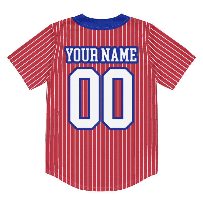 Red Custom Baseball Jersey